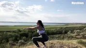 тренировка на природе в лосинах