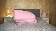 залезла в чемодан