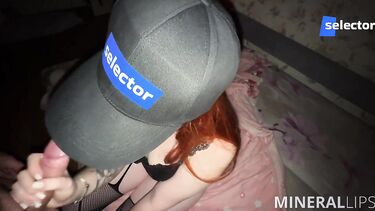 Тугая дырочка рыжей студентки для хуястого пиздолиза